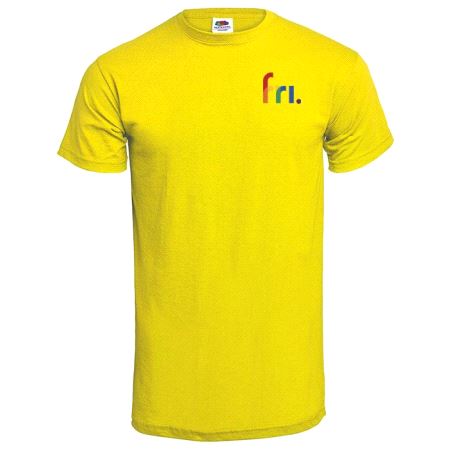  T-skjorte, gul, S| Fruit Of The Loom 