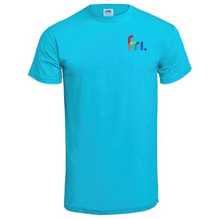 T-skjorte, lys blå , S |  Fruit Of The Loom